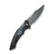 WEKNIFE Orpheus Flipper Knife Bronze / Black Titanium Integral Handle With Arctic Storm Fat Carbon Fiber Inlay (3.48" Hakkapella Damasteel Blade) WE23009-DS1