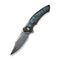 WEKNIFE Orpheus Flipper Knife Bronze / Black Titanium Integral Handle With Arctic Storm Fat Carbon Fiber Inlay (3.48" Hakkapella Damasteel Blade) WE23009-DS1