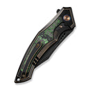 WEKNIFE Orpheus Flipper Knife Bronze / Black Titanium Integral Handle With Jungle Wear Fat Carbon Fiber Inlay (3.48" Black Stonewashed CPM 20CV Blade) WE23009-1