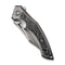 WEKNIFE Orpheus Flipper Knife Gray Titanium Integral Handle With Aluminum Foil Carbon Fiber Inlay (3.48" Hand Rubbed Satin CPM 20CV Blade) WE23009-2