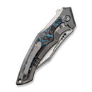 WEKNIFE Orpheus Flipper Knife Gray Titanium Integral Handle With Nebula Fat Carbon Fiber Inlay (3.48" Hand Rubbed Satin CPM 20CV Blade) WE23009-4