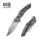 WEKNIFE Orpheus Flipper Knife Gray Titanium Integral Handle With Nebula Fat Carbon Fiber Inlay (3.48" Hand Rubbed Satin CPM 20CV Blade) WE23009-4