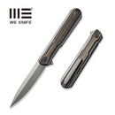 WEKNIFE Peer Flipper Knife Titanium Handle With Brass Overlay (3.46" CPM 20CV Blade) 2015E
