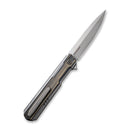 WEKNIFE Peer Flipper Knife Titanium Handle With Brass Overlay (3.46" CPM 20CV Blade) 2015E