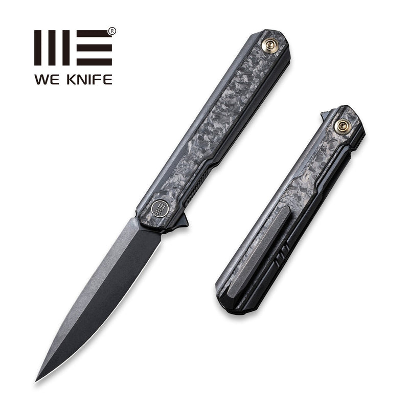 WEKNIFE Peer Flipper Knife Titanium Handle With Carbon Fiber Overlay (3.46" CPM 20CV Blade) 2015D