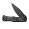 WEKNIFE Primoris Flipper Knife Carbon Fiber With Titanium Lock Side Handle (3.47" CPM 20CV Blade) WE20047B-1