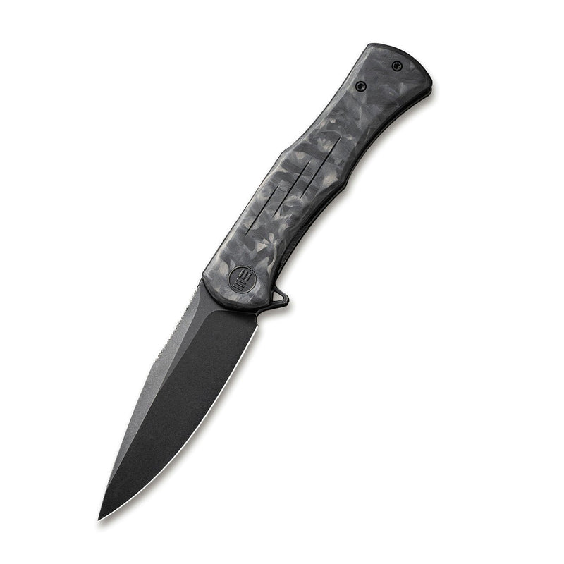 WEKNIFE Primoris Flipper Knife Carbon Fiber With Titanium Lock Side Handle (3.47" CPM 20CV Blade) WE20047B-1