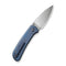 WEKNIFE Qubit Thumb Stud & Button Lock Knife Blue Titanium Handle (3.2" Hand Rubbed Satin CPM 20CV Blade) WE22030F-3