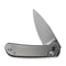 WEKNIFE Qubit Thumb Stud & Button Lock Knife Polished Bead Blasted Titanium Handle (3.2" Polished Bead Blasted CPM 20CV Blade) WE22030F-2