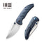 WEKNIFE Riff-Raff Thumb Stud Knife Blue Titanium Handle (3.12" Hand Rubbed Satin CPM 20CV Blade) WE22020B-2