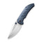 WEKNIFE Riff-Raff Thumb Stud Knife Blue Titanium Handle (3.12" Hand Rubbed Satin CPM 20CV Blade) WE22020B-2