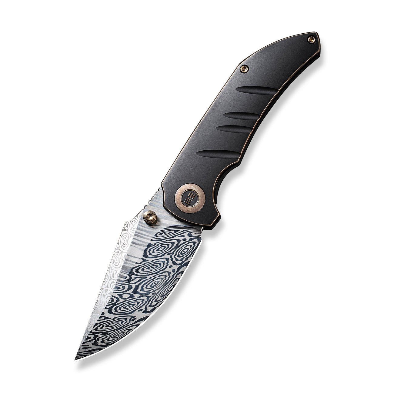 WEKNIFE Riff-Raff Thumb Stud Knife Titanium Handle Damasteel – We Knife