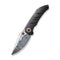 WEKNIFE Riff-Raff Thumb Stud Knife Bronze & Black Titanium Handle (3.12" Heimskringla Damasteel Blade) WE22020B-DS1