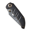 WEKNIFE Riff-Raff Thumb Stud Knife Bronze & Black Titanium Handle (3.12" Heimskringla Damasteel Blade) WE22020B-DS1