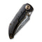 WEKNIFE Riff-Raff Thumb Stud Knife Bronze & Black Titanium Handle (3.12" Heimskringla Damasteel Blade) WE22020B-DS1