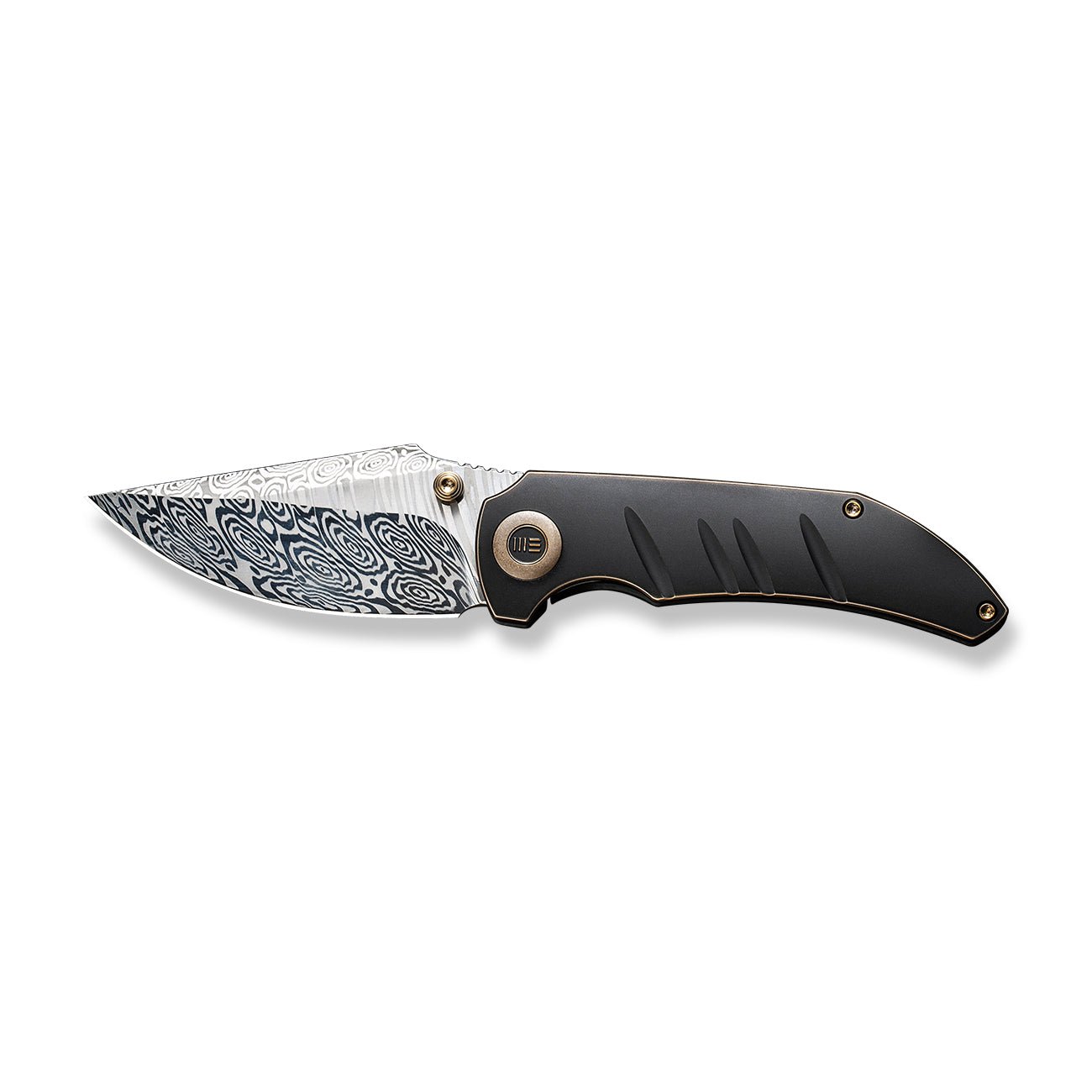 WEKNIFE Riff-Raff Thumb Stud Knife Titanium Handle Damasteel – We Knife