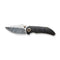 WEKNIFE Riff-Raff Thumb Stud Knife Bronze & Black Titanium Handle (3.12" Heimskringla Damasteel Blade) WE22020B-DS1