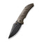 WEKNIFE Riff-Raff Thumb Stud Knife Bronze Titanium Handle (3.12" Black Stonewashed CPM 20CV Blade) WE22020B-1