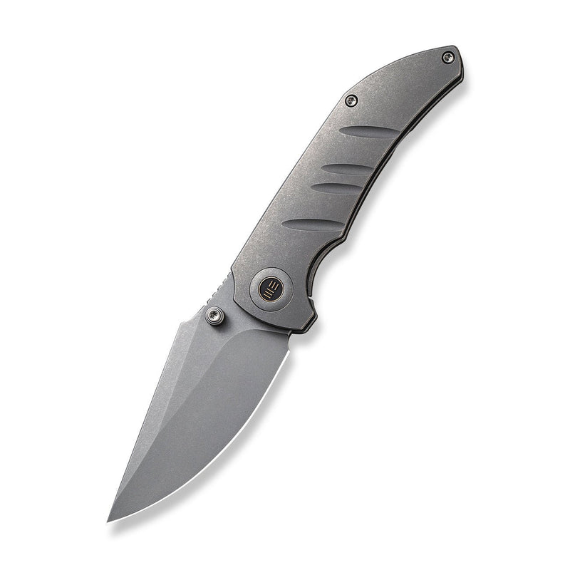 WEKNIFE Riff-Raff Thumb Stud Knife Gray Titanium Handle (3.12" Gray Stonewashed CPM 20CV Blade) WE22020B-3