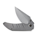 WEKNIFE Riff-Raff Thumb Stud Knife Gray Titanium Handle (3.12" Gray Stonewashed CPM 20CV Blade) WE22020B-3