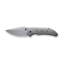 WEKNIFE Riff-Raff Thumb Stud Knife Gray Titanium Handle (3.12" Gray Stonewashed CPM 20CV Blade) WE22020B-3