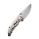 WEKNIFE Riff-Raff Thumb Stud Knife Polished Bead Blasted Titanium Handle (3.12" Polished Bead Blasted CPM 20CV Blade) WE22020B-4