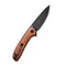 WEKNIFE Saakshi Flipper Knife Wood Handle (3.30" CPM 20CV Blade) WE20020C-3