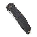 WEKNIFE Shadowfire Flipper Knife Bronze / Black Titanium Handle (3.97" Hakkapella Damasteel Blade) WE22035-DS1