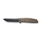 WEKNIFE Shadowfire Flipper Knife Bronze Titanium Handle (3.97" Black Stonewashed Bevels, Black Brushed Flats CPM 20CV Blade) WE22035-3