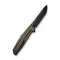 WEKNIFE Shadowfire Flipper Knife Bronze Titanium Handle (3.97" Black Stonewashed Bevels, Black Brushed Flats CPM 20CV Blade) WE22035-3