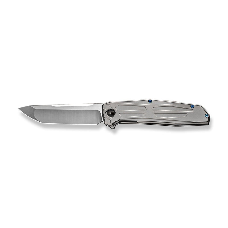 WEKNIFE Shadowfire Flipper Knife Gray Titanium Handle (3.97" Hand Polished Satin CPM 20CV Blade) WE22035-2