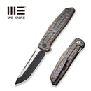 WEKNIFE Shadowfire Flipper Knife Tiger Stripe Pattern Flamed Titanium Handle (3.97" Black Stonewashed CPM 20CV Blade, Satin Flat) WE22035-4