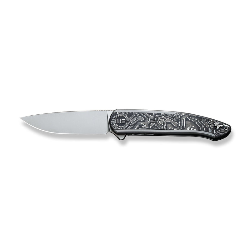 WEKNIFE Smooth Sentinel Flipper Knife Titanium Handle With Carbon Fiber Inlay (2.97" CPM 20CV Blade) WE20043-5