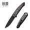 WEKNIFE Smooth Sentinel Flipper Knife Titanium Handle With Carbon Fiber Inlay (2.97" CPM 20CV Blade) WE20043-6