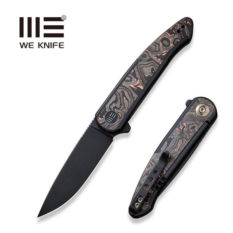 WEKNIFE Smooth Sentinel Flipper Knife Titanium Handle With Carbon Fiber Inlay (2.97" CPM 20CV Blade) WE20043-6