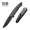 WEKNIFE Smooth Sentinel Flipper Knife Titanium Handle With Micarta Inlay (2.97" CPM 20CV Blade) WE20043-4