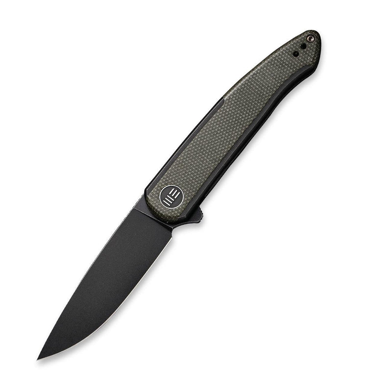 WEKNIFE Smooth Sentinel Flipper Knife Titanium Handle With Micarta Inlay (2.97" CPM 20CV Blade) WE20043-4