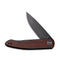 WEKNIFE Smooth Sentinel Flipper Knife Titanium Handle With Wood Inlay (2.97" CPM 20CV Blade) WE20043-3