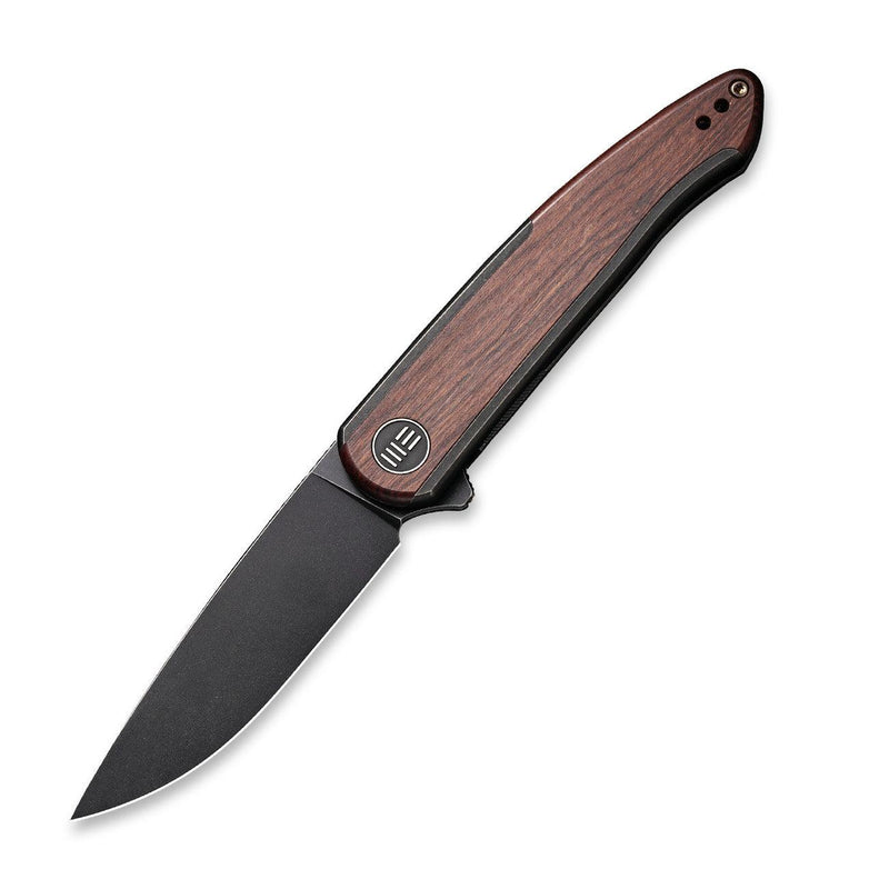 WEKNIFE Smooth Sentinel Flipper Knife Titanium Handle With Wood Inlay (2.97" CPM 20CV Blade) WE20043-3