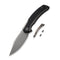 WEKNIFE Snick Flipper Knife Titanium Handle With G10 Inlay (3.47" CPM 20CV Blade) WE19022F-1
