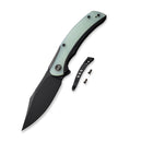 WEKNIFE Snick Flipper Knife Titanium Handle With G10 Inlay (3.47" CPM 20CV Blade) WE19022F-4