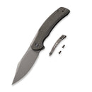 WEKNIFE Snick Flipper Knife Titanium Handle With Micarta Inlay (3.47" CPM 20CV Blade) WE19022F-5