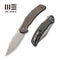 WEKNIFE Snick Flipper Knife Titanium Handle With Micarta Inlay (3.47" CPM 20CV Blade) WE19022F-5