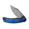 WEKNIFE Snick Flipper Knife Titanium Handle With Timascus Inlay (3.47" Damasteel Blade) WE19022F-DS1