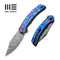 WEKNIFE Snick Flipper Knife Titanium Handle With Timascus Inlay (3.47" Damasteel Blade) WE19022F-DS1