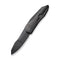 WEKNIFE Solid Flipper Knife Black Stonewashed With Etching Pattern Titanium Integral Handle (3.88" Black Stonewashed With Etching Pattern CPM 20CV Blade) WE22028-5