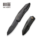 WEKNIFE Solid Flipper Knife Black Stonewashed With Etching Pattern Titanium Integral Handle (3.88" Black Stonewashed With Etching Pattern CPM 20CV Blade) WE22028-5