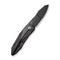 WEKNIFE Solid Flipper Knife Black Titanium Integral Handle (3.88" Black Stonewashed CPM 20CV Blade) WE22028-1