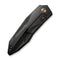 WEKNIFE Solid Flipper Knife Black Titanium Integral Handle (3.88" Black Stonewashed CPM 20CV Blade) WE22028-1