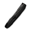 WEKNIFE Solid Flipper Knife Black Titanium Integral Handle (3.88" Black Stonewashed CPM 20CV Blade) WE22028-1
